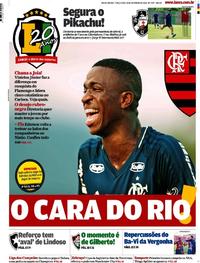 Capa do jornal Lance - Rio de Janeiro 20/02/2018