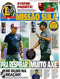 Capa do jornal Lance - Rio de Janeiro 20/09/2018