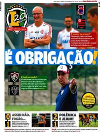 Capa do jornal Lance - Rio de Janeiro 21/10/2018