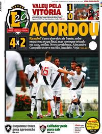 Capa do jornal Lance - Rio de Janeiro 22/01/2018