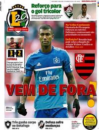 Capa do jornal Lance - Rio de Janeiro 23/01/2018