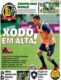 Capa do jornal Lance - Rio de Janeiro 24/01/2018
