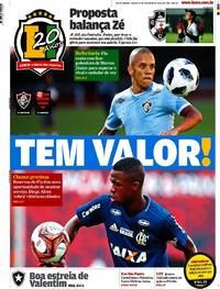 Capa do jornal Lance - Rio de Janeiro 24/02/2018
