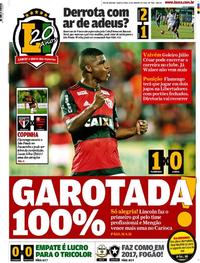 Capa do jornal Lance - Rio de Janeiro 25/01/2018