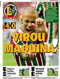 Capa do jornal Lance - Rio de Janeiro 25/02/2018