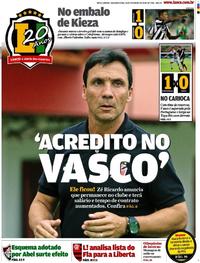 Capa do jornal Lance - Rio de Janeiro 26/02/2018
