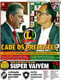 Capa do jornal Lance - Rio de Janeiro 26/12/2018