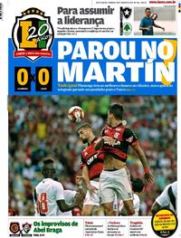 Capa do jornal Lance - Rio de Janeiro 28/01/2018