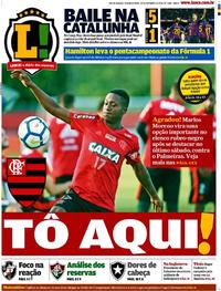 Capa do jornal Lance - Rio de Janeiro 29/10/2018