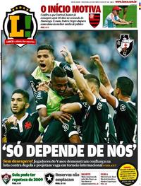 Capa do jornal Lance - Rio de Janeiro 30/10/2018