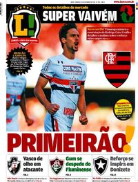 Capa do jornal Lance - Rio de Janeiro 30/12/2018