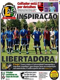 Capa do jornal Lance - Rio de Janeiro 31/01/2018