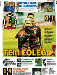 Capa do jornal Lance - Rio de Janeiro 06/03/2019