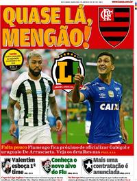 Capa do jornal Lance - Rio de Janeiro 09/01/2019