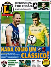 Capa do jornal Lance - Rio de Janeiro 09/03/2019