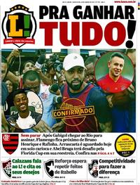 Capa do jornal Lance - Rio de Janeiro 10/01/2019