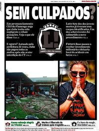 Capa do jornal Lance - Rio de Janeiro 10/02/2019