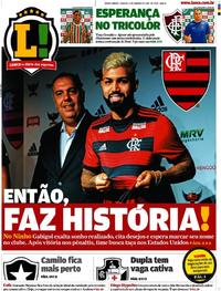 Capa do jornal Lance - Rio de Janeiro 12/01/2019