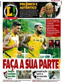 Capa do jornal Lance - Rio de Janeiro 13/03/2019