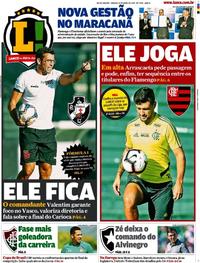 Capa do jornal Lance - Rio de Janeiro 13/04/2019