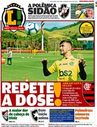Capa do jornal Lance - Rio de Janeiro 14/05/2019