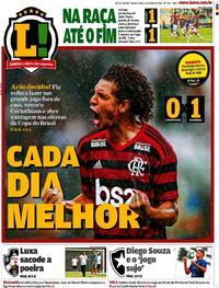 Capa do jornal Lance - Rio de Janeiro 16/05/2019
