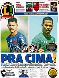 Capa do jornal Lance - Rio de Janeiro 17/02/2019