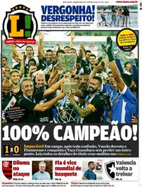 Capa do jornal Lance - Rio de Janeiro 18/02/2019