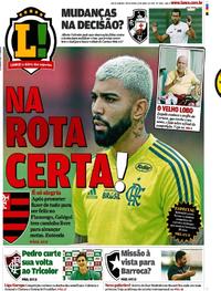 Capa do jornal Lance - Rio de Janeiro 19/04/2019