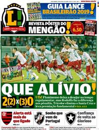 Capa do jornal Lance - Rio de Janeiro 26/04/2019