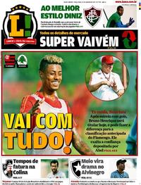 Capa do jornal Lance - Rio de Janeiro 29/01/2019