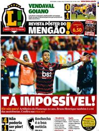 Capa do jornal Lance - Rio de Janeiro 29/04/2019