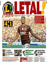 Capa do jornal Lance - Rio de Janeiro 04/11/2019
