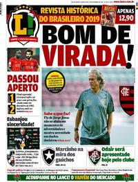 Capa do jornal Lance - Rio de Janeiro 19/12/2019