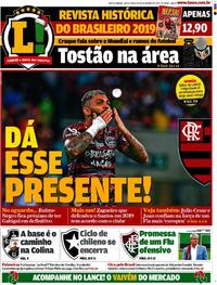 Capa do jornal Lance - Rio de Janeiro 20/12/2019