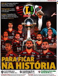 Capa do jornal Lance - Rio de Janeiro 23/11/2019