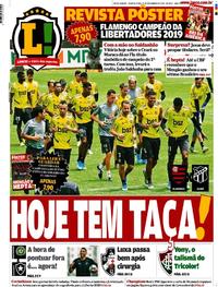 Capa do jornal Lance - Rio de Janeiro 27/11/2019