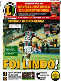 Capa do jornal Lance - Rio de Janeiro 29/11/2019