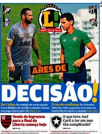 Capa do jornal Lance - Rio de Janeiro 30/10/2019
