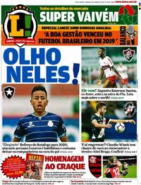 Capa do jornal Lance - Rio de Janeiro 05/01/2020