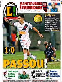 Capa do jornal Lance - Rio de Janeiro 06/03/2020
