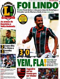 Capa do jornal Lance - Rio de Janeiro 10/02/2020
