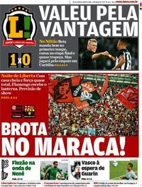 Capa do jornal Lance - Rio de Janeiro 11/03/2020
