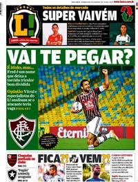 Capa do jornal Lance - Rio de Janeiro 13/01/2020