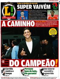 Capa do jornal Lance - Rio de Janeiro 16/01/2020