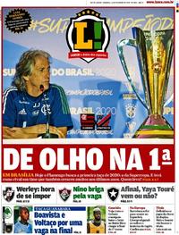 Capa do jornal Lance - Rio de Janeiro 16/02/2020