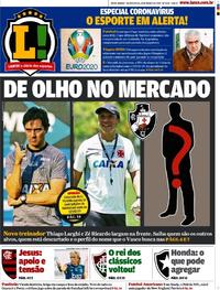 Capa do jornal Lance - Rio de Janeiro 18/03/2020