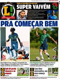 Capa do jornal Lance - Rio de Janeiro 19/01/2020