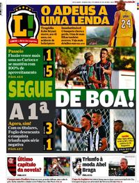 Capa do jornal Lance - Rio de Janeiro 27/01/2020