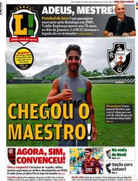 Capa do jornal Lance - Rio de Janeiro 28/02/2020